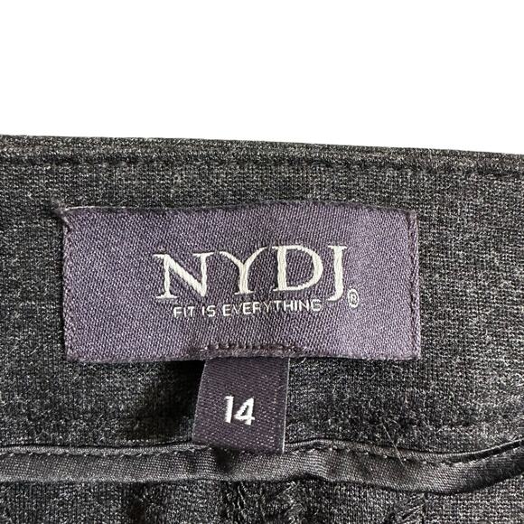 NYDJ Womens Slim Trouser Pants Ponte Knit Dark Gray Plus Size 14 Corpcore Career - Picture 9 of 13